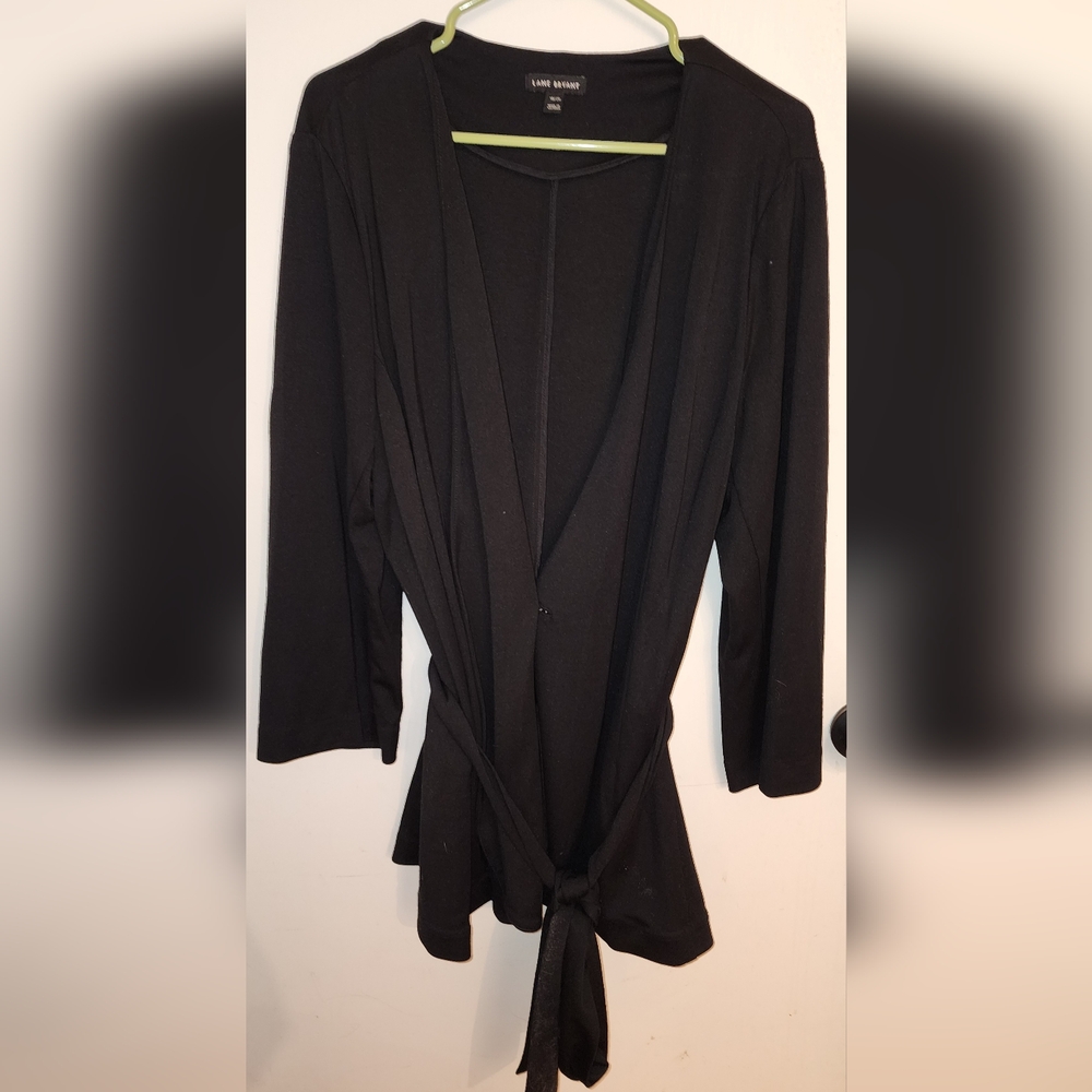 Lane Bryant Black Knit Blazer Size 20